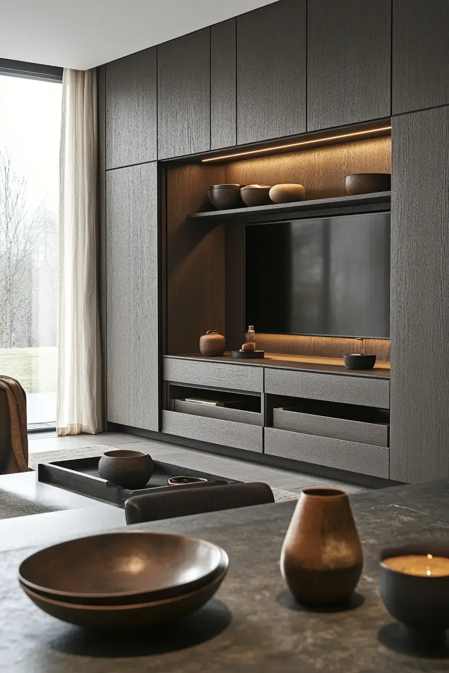 29 TV Unit Decor Ideas That Make the Living Room Feel Pulled Together tv unit decor
