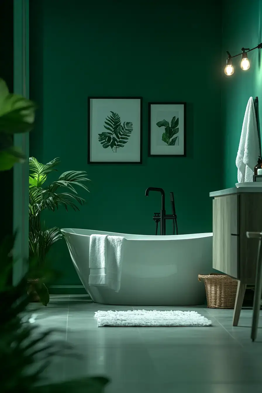 29 Emerald Green Bathroom Ideas That Prove Bold Color Works emerald green bathroom