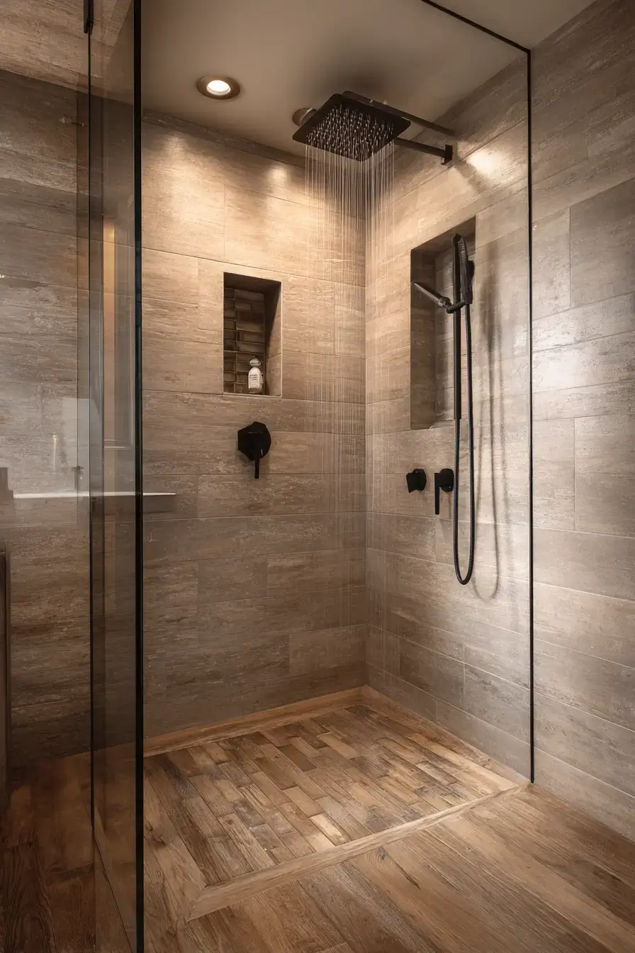 29 Rustic Walk In Shower Ideas That Bring the Cabin Spa Home rustic walk in shower ideas