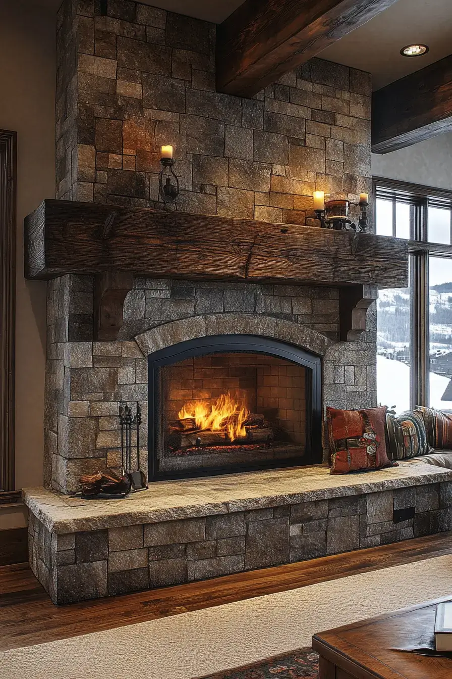29 Rustic Farmhouse Fireplace Ideas That Anchor the Whole Room rustic farmhouse fireplace