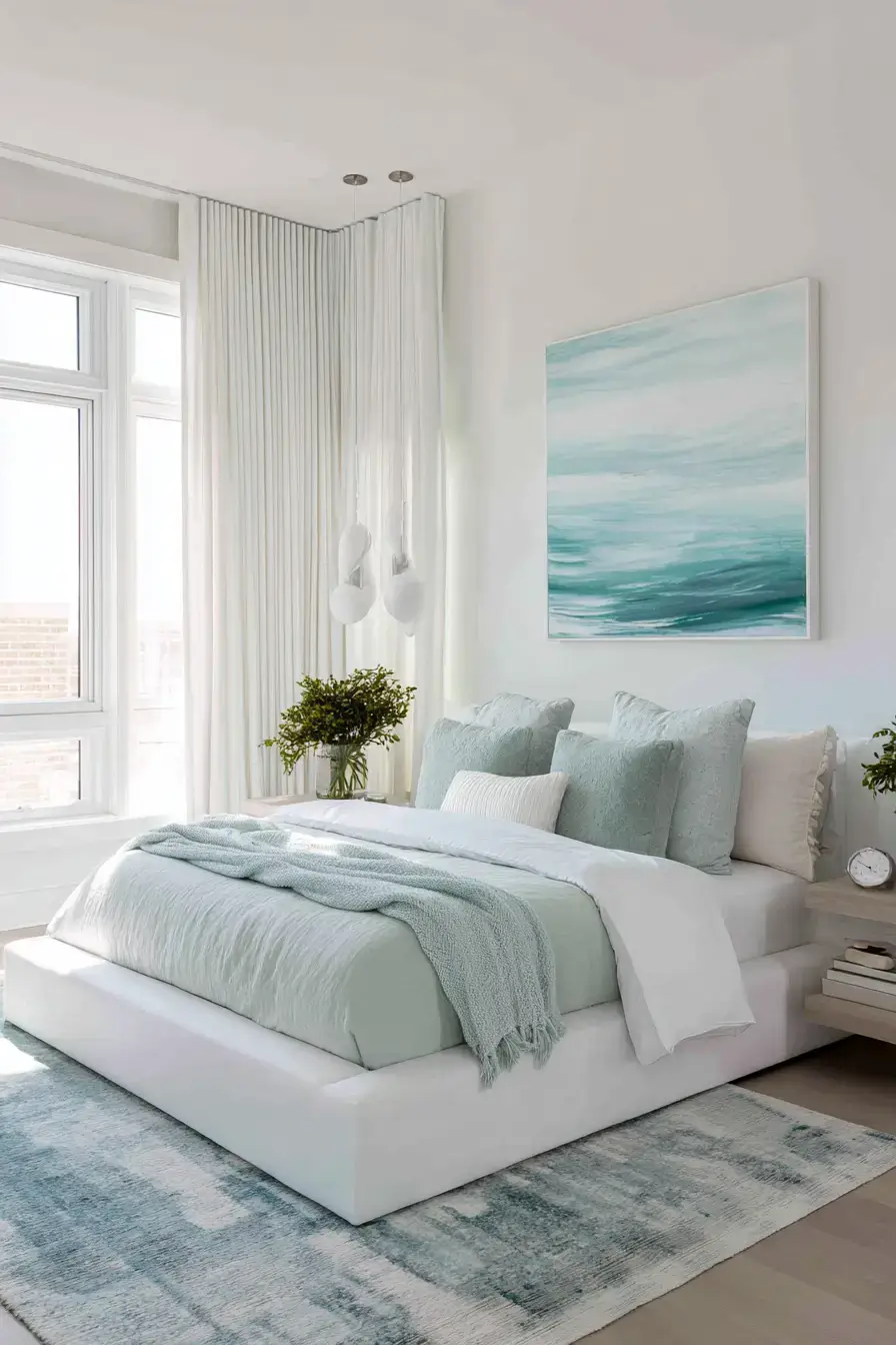 29 Modern Coastal Bedroom Ideas That Sleep Light and Bright modern coastal bedroom