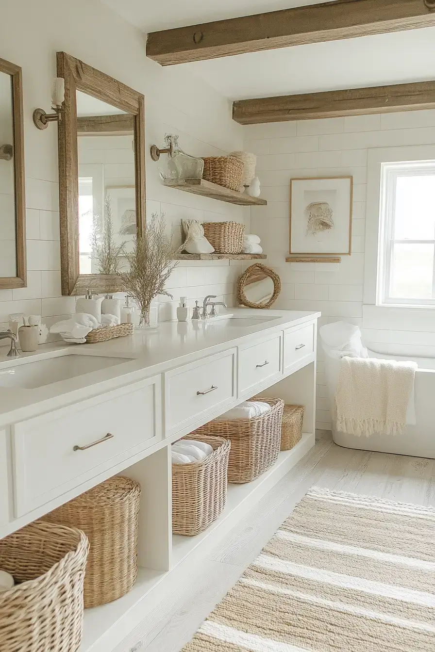 29 Modern Coastal Bathroom Ideas That Feel Spa-Calm modern coastal bathroom