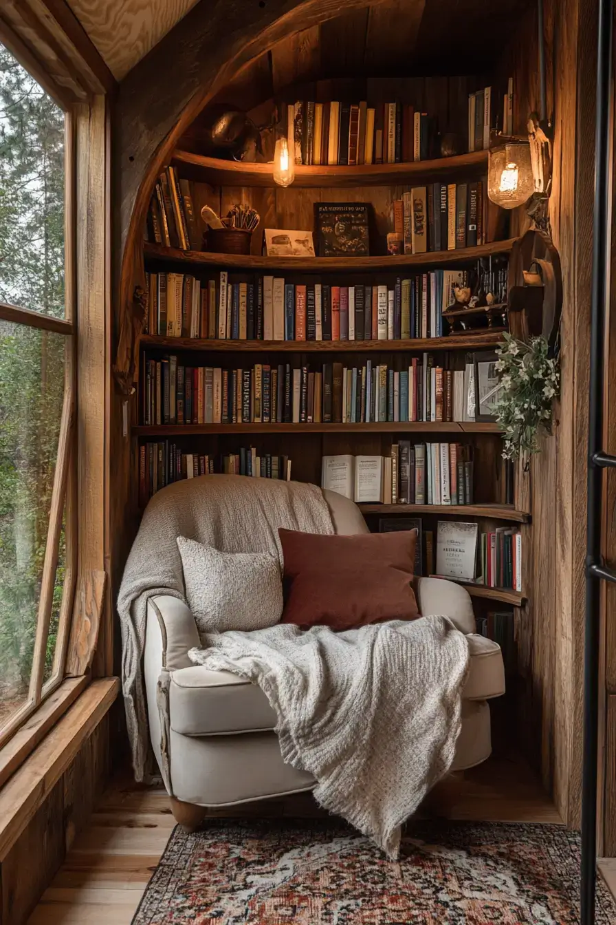 25 Cozy Home Library Corners That Make You Want to Stay Up Reading cozy home library