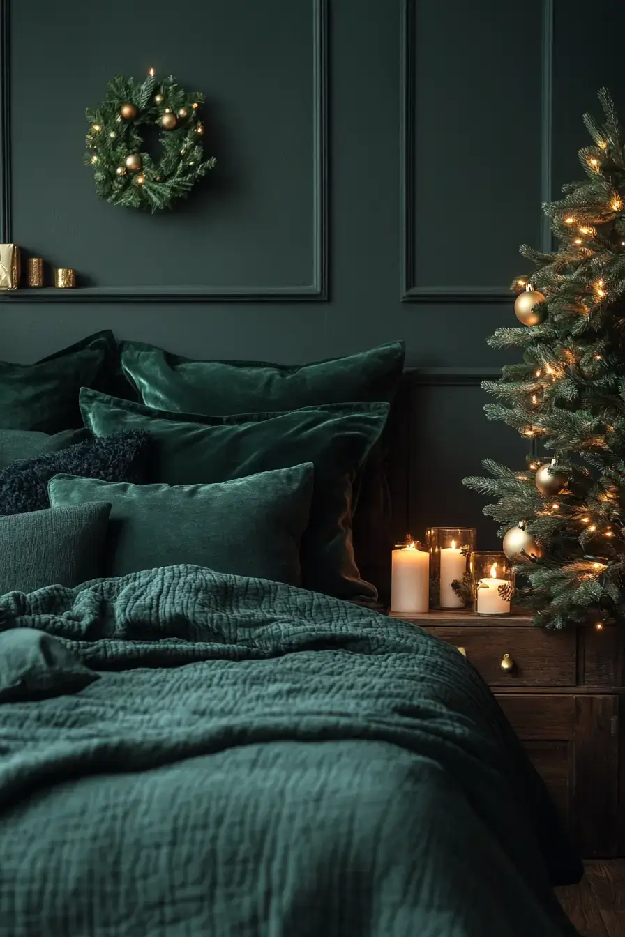 31 Christmas Bedroom Ideas That Feel Warm Without the Glitter Overload christmas bedroom