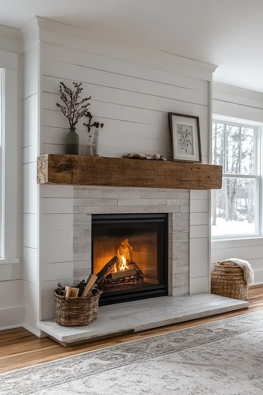 29 Rustic Farmhouse Fireplace Ideas That Anchor the Whole Room rustic farmhouse fireplace