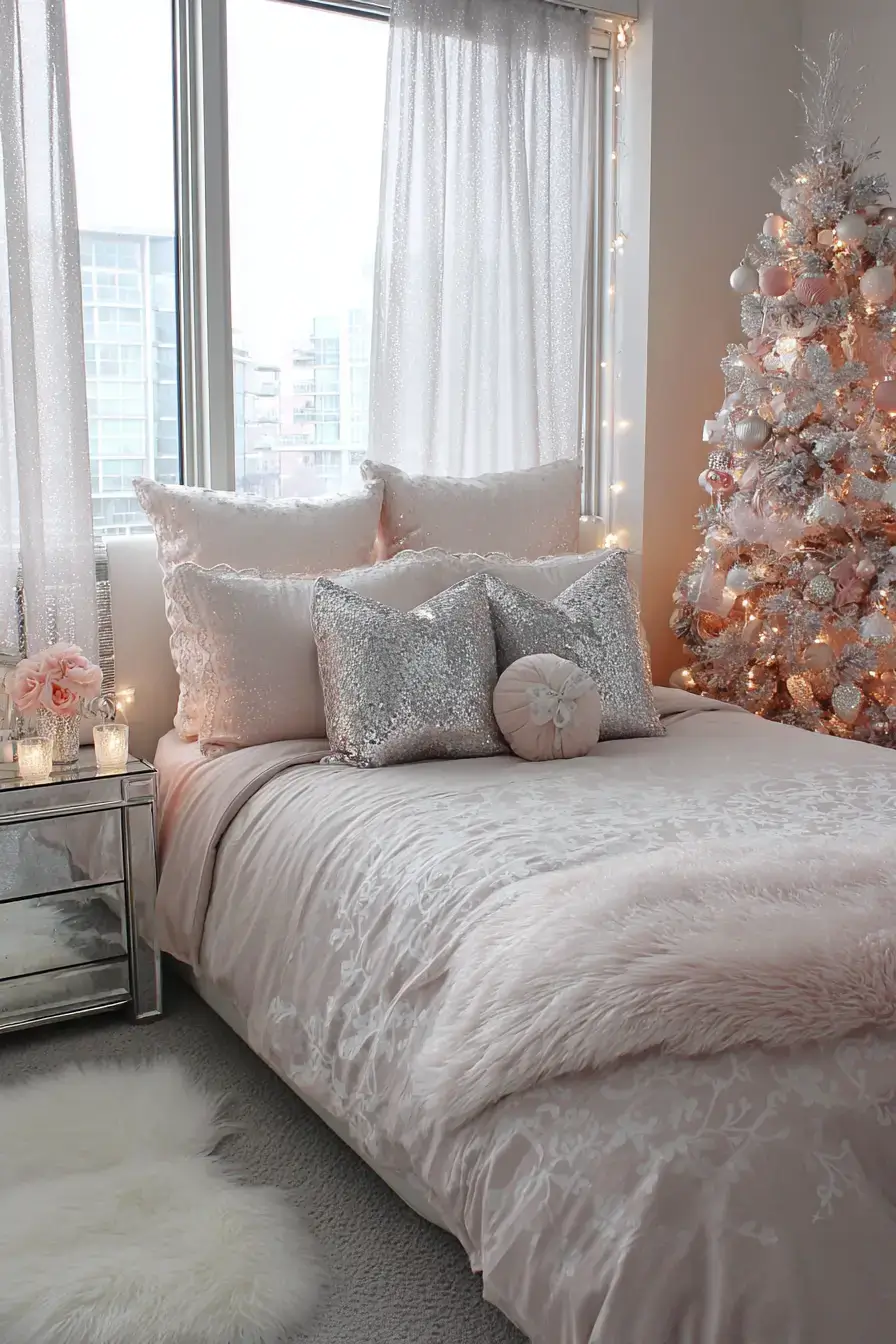 31 Christmas Bedroom Ideas That Feel Warm Without the Glitter Overload christmas bedroom