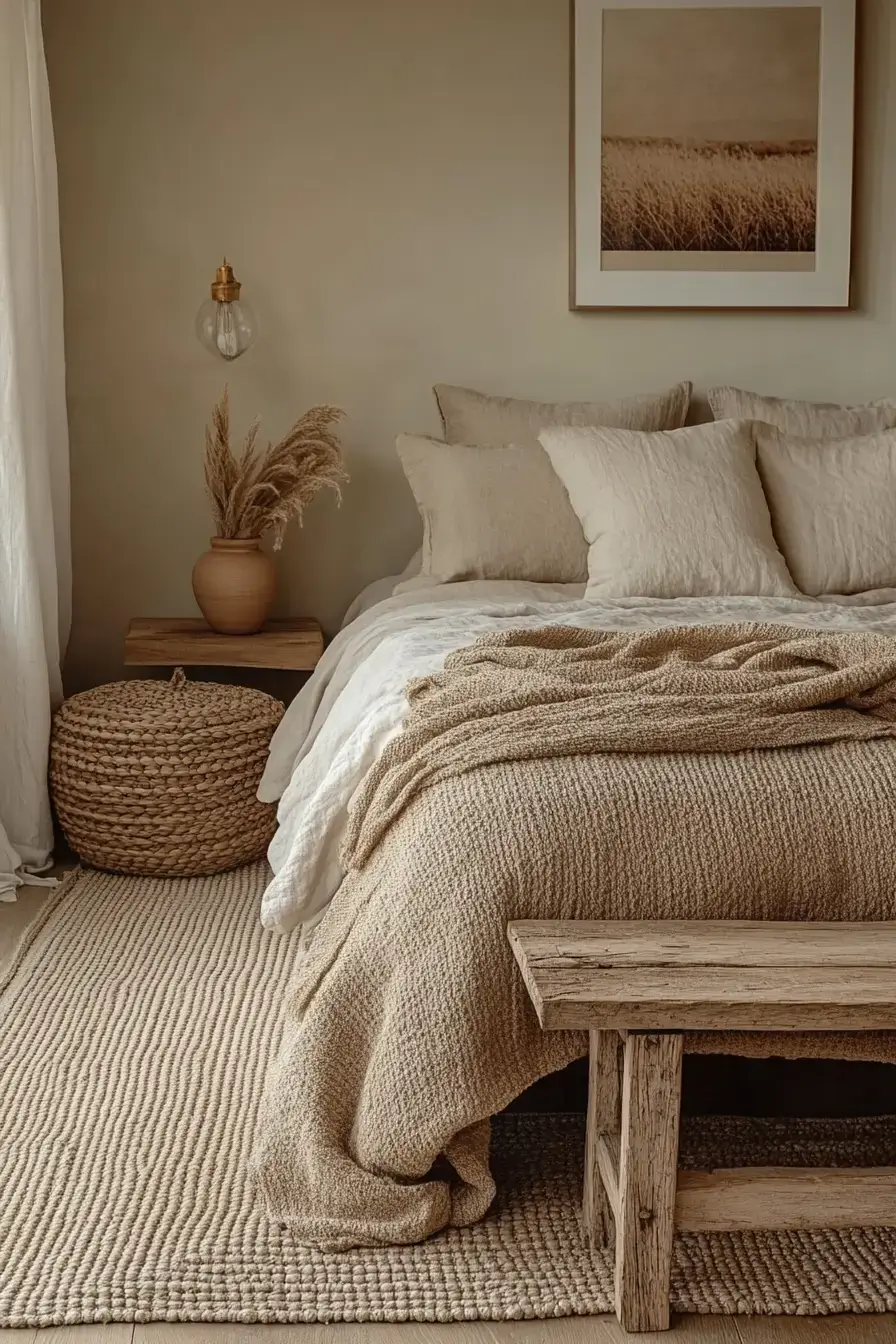 29 Minimalist Boho Bedroom Ideas That Balance Bare and Cozy minimalist boho bedrooms