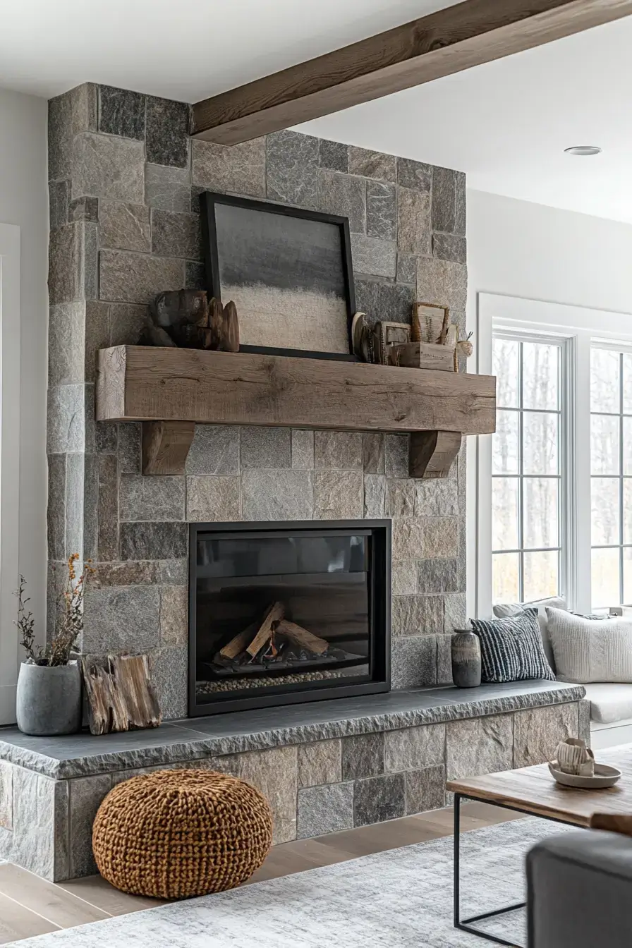 29 Rustic Farmhouse Fireplace Ideas That Anchor the Whole Room rustic farmhouse fireplace