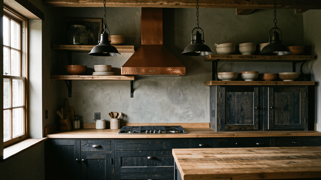 dark rustic kitchen