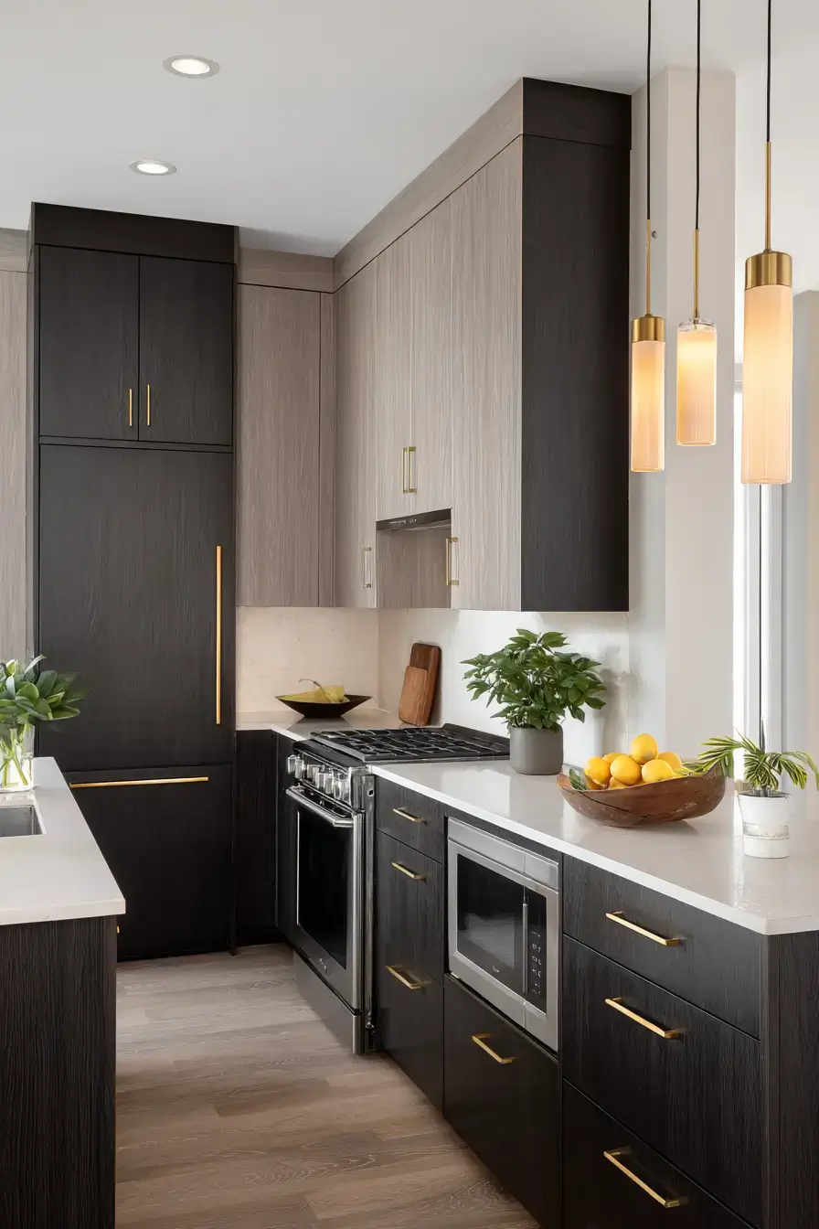 29 Two Tone Kitchen Cabinets Ideas with an Olive and White Split
