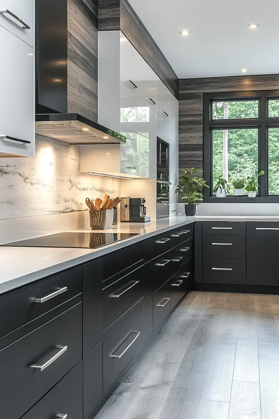 29 Two Toned Kitchen Cabinets Ideas with a Charcoal Base