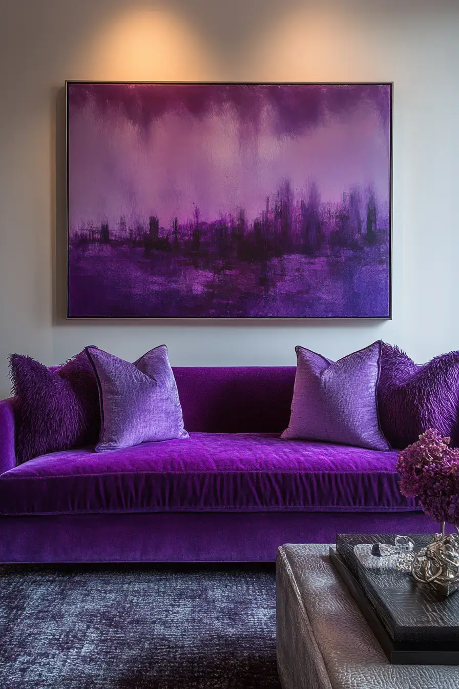 29 Purple Room Decor Ideas with a Plum Accent Wall