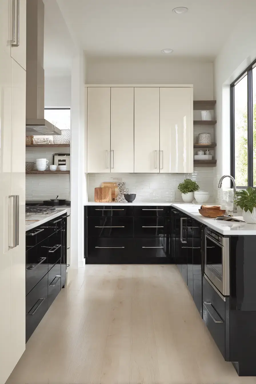 29 Two Tone Kitchen Cabinets Ideas with an Olive and White Split