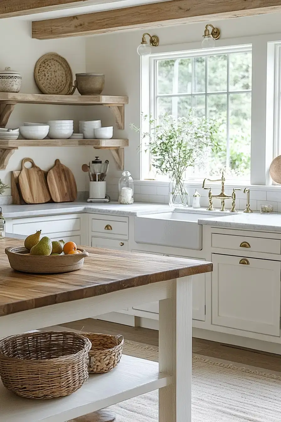 29 Farmhouse Kitchen With White Cabinets Ideas That Feel Lived-In