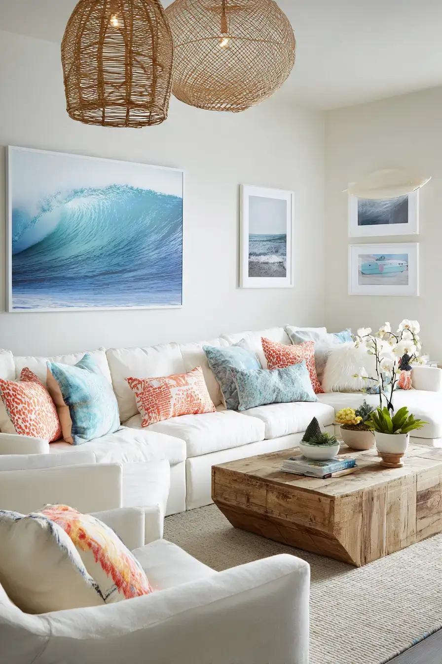 29 Beachy Living Room Ideas for an Open, Airy Space