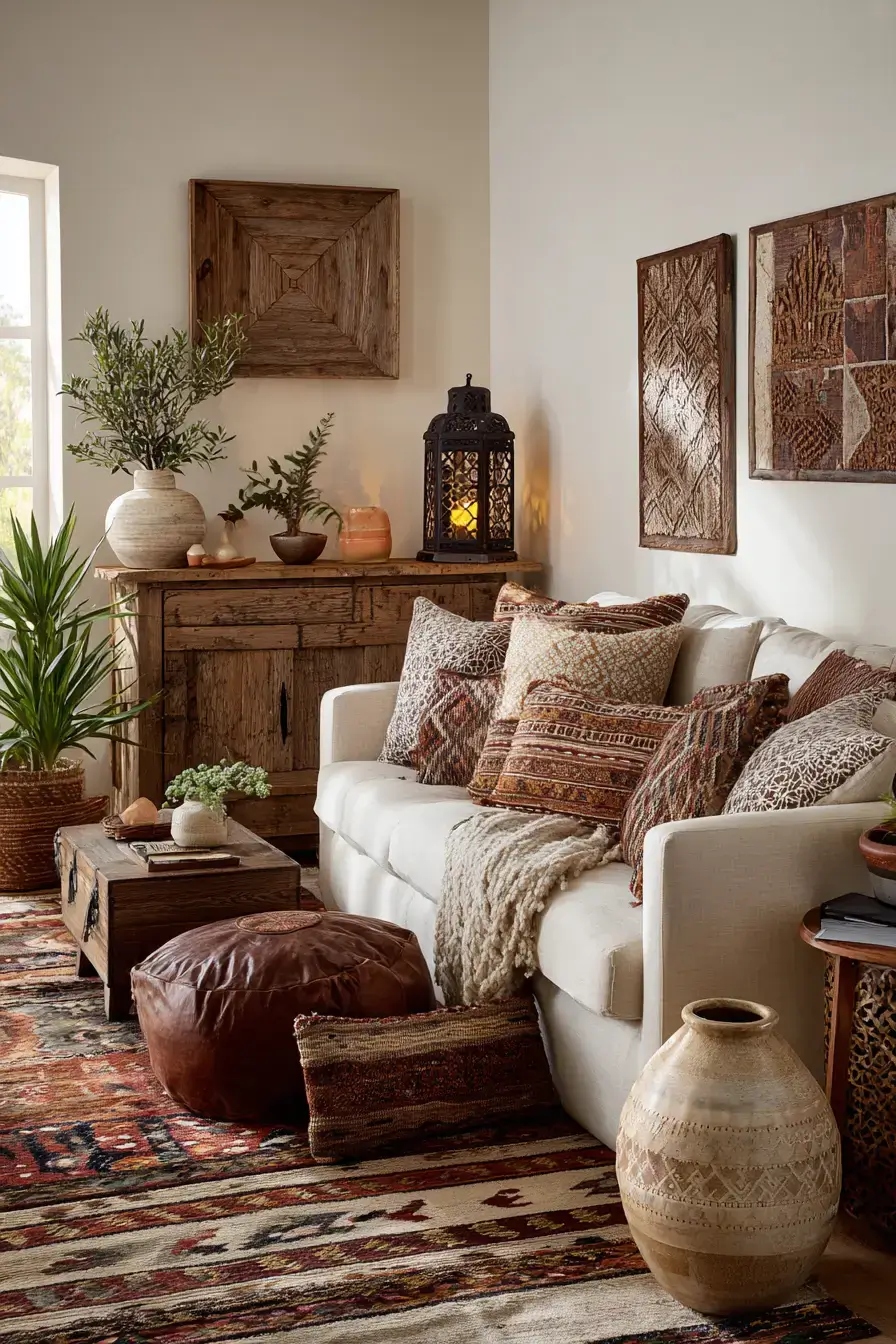 29 Warm Boho Living Room Ideas That Skip the Clichés