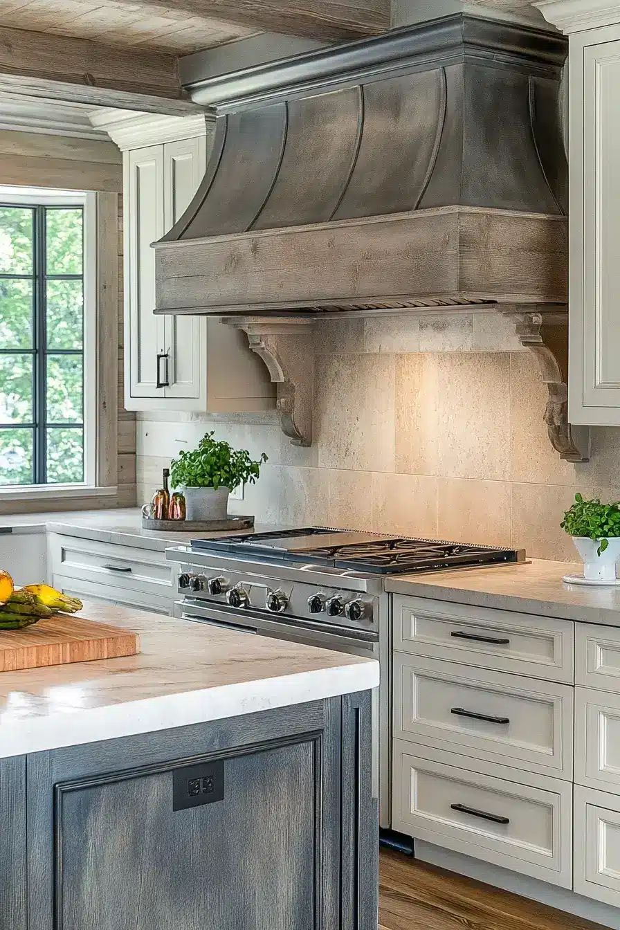 29 Two Tone Kitchen Cabinets Ideas with an Olive and White Split