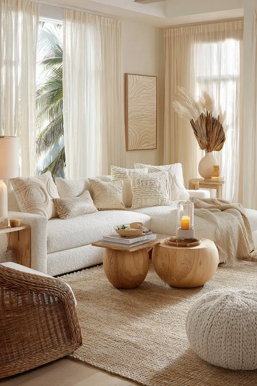 29 Beachy Living Room Ideas for an Open, Airy Space