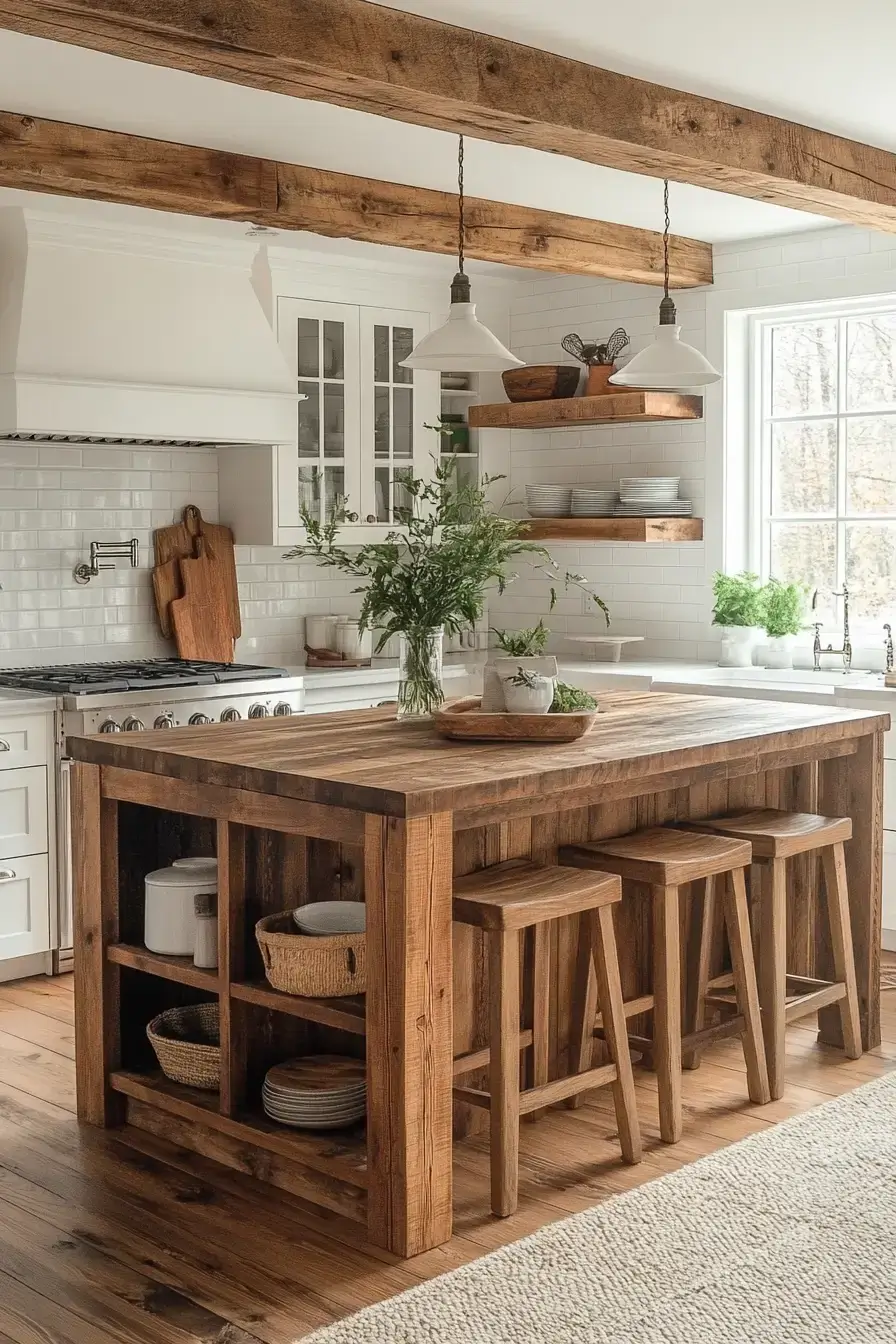 29 Farmhouse Kitchen With White Cabinets Ideas That Feel Lived-In