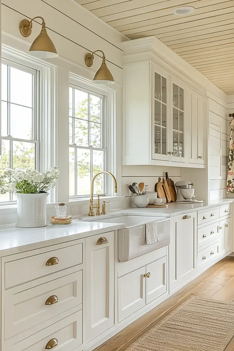 29 Farmhouse Kitchen With White Cabinets Ideas That Feel Lived-In