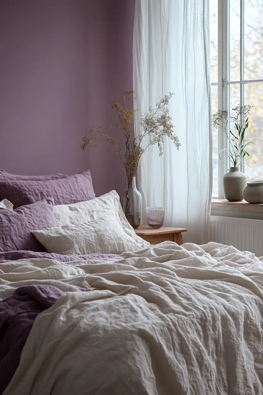29 Purple Themed Bedroom Ideas That Make the Bold Color Feel Easy to Live With purple themed bedroom