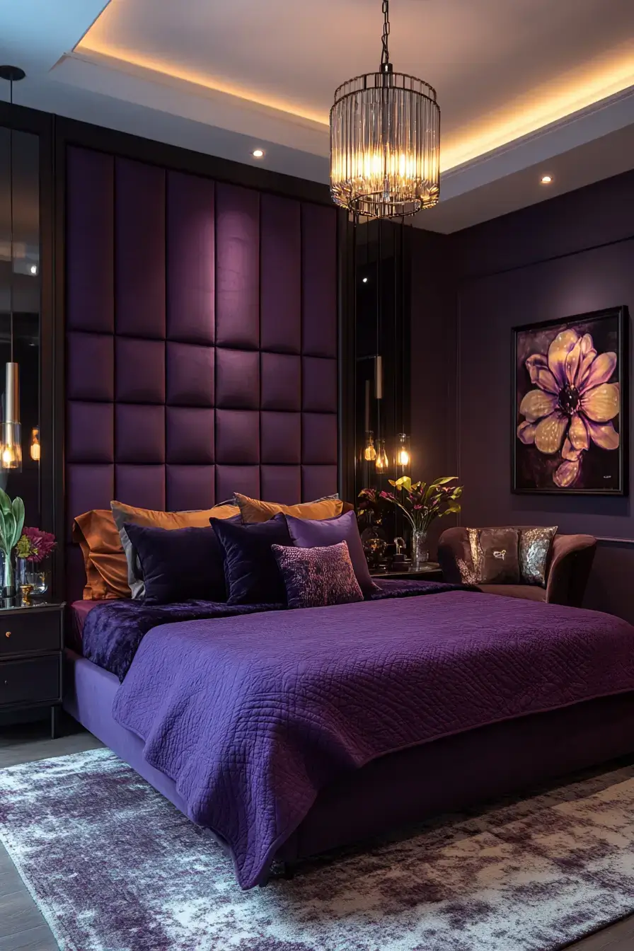 29 Purple Room Decor Ideas with a Plum Accent Wall