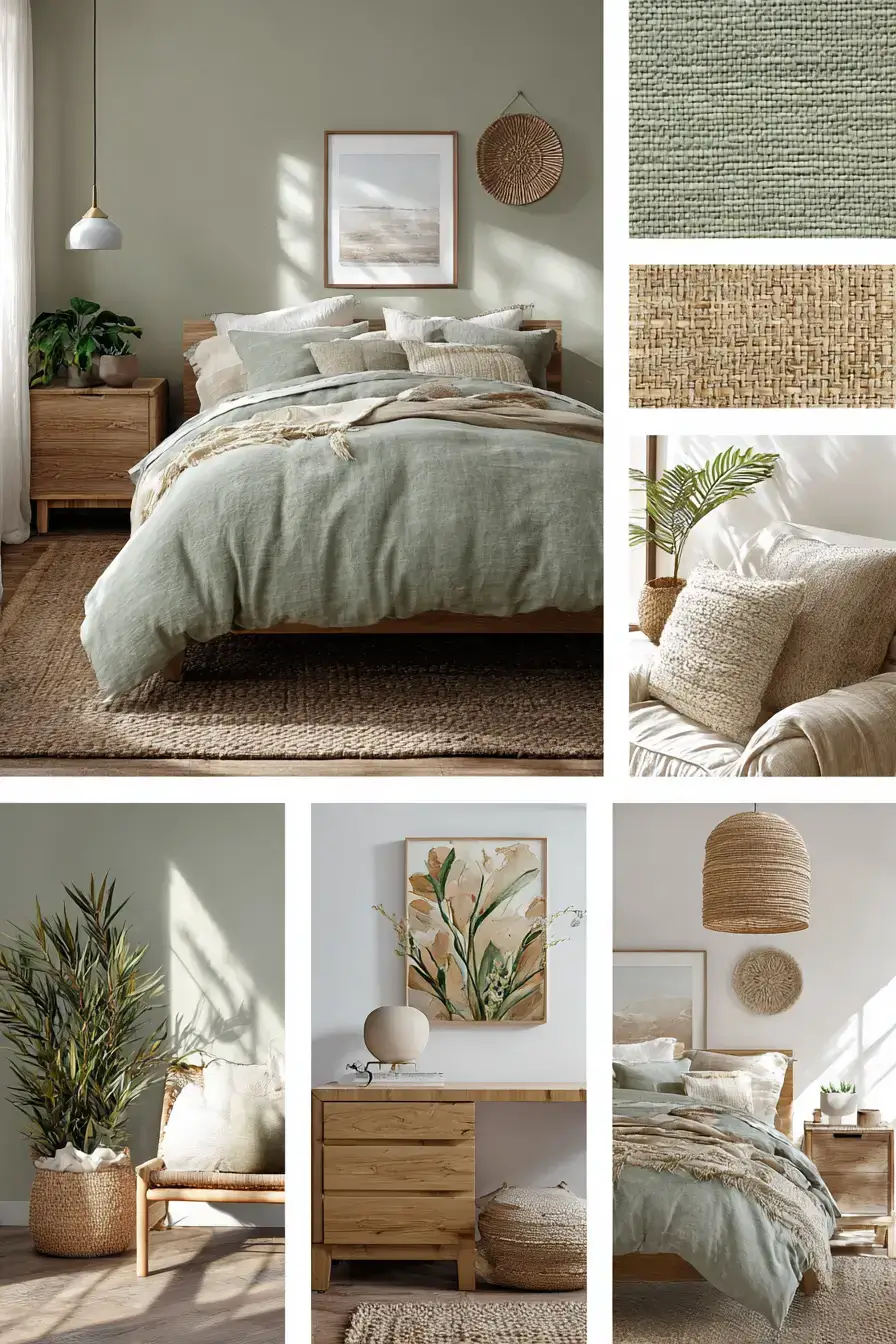 29 Green Boho Bedroom Ideas with a Forest Green Wall