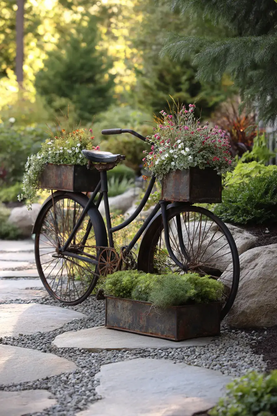 29 Bicycle Yard Decor Ideas for a Front Garden With Charm