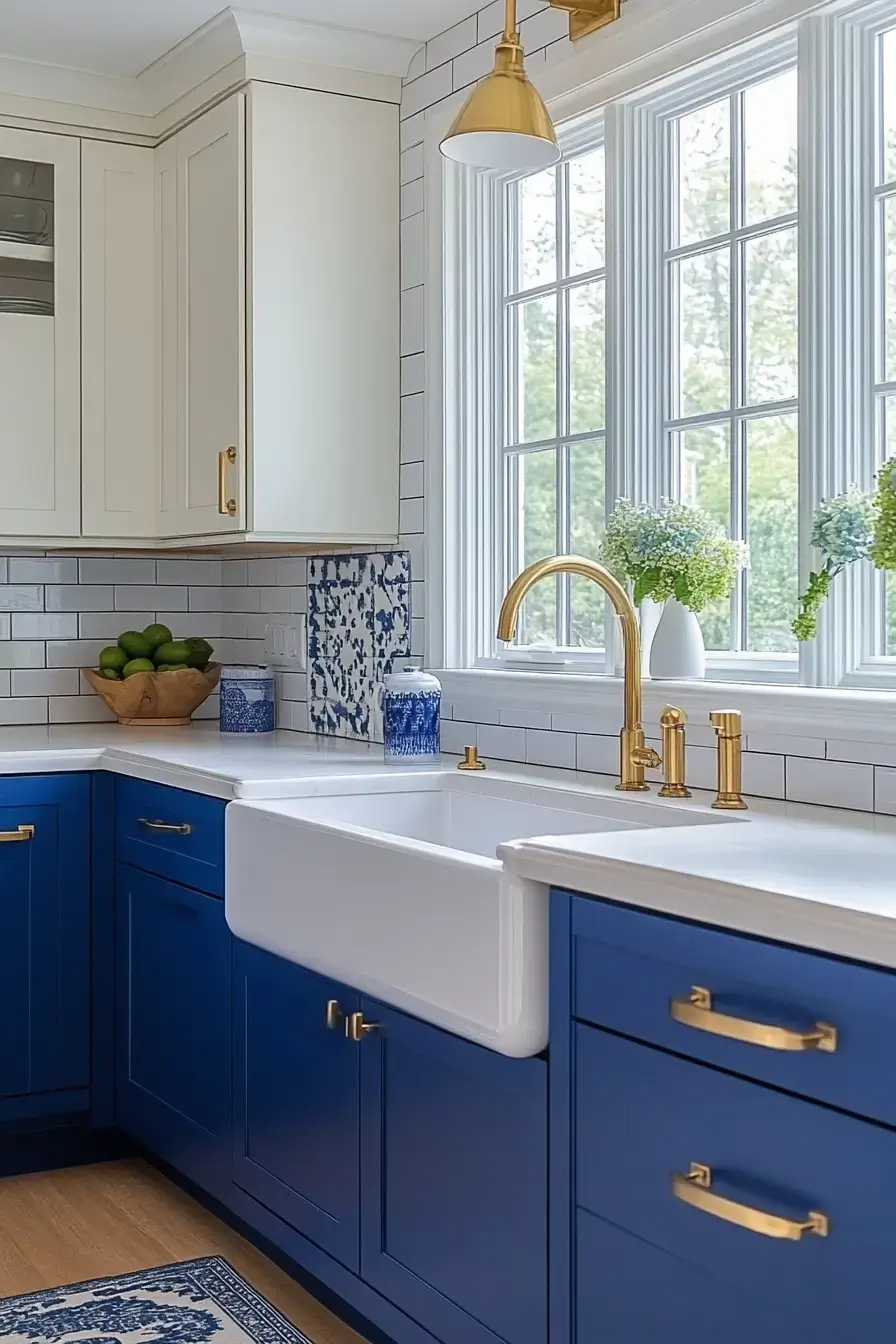 29 Two Tone Kitchen Cabinets Ideas with an Olive and White Split