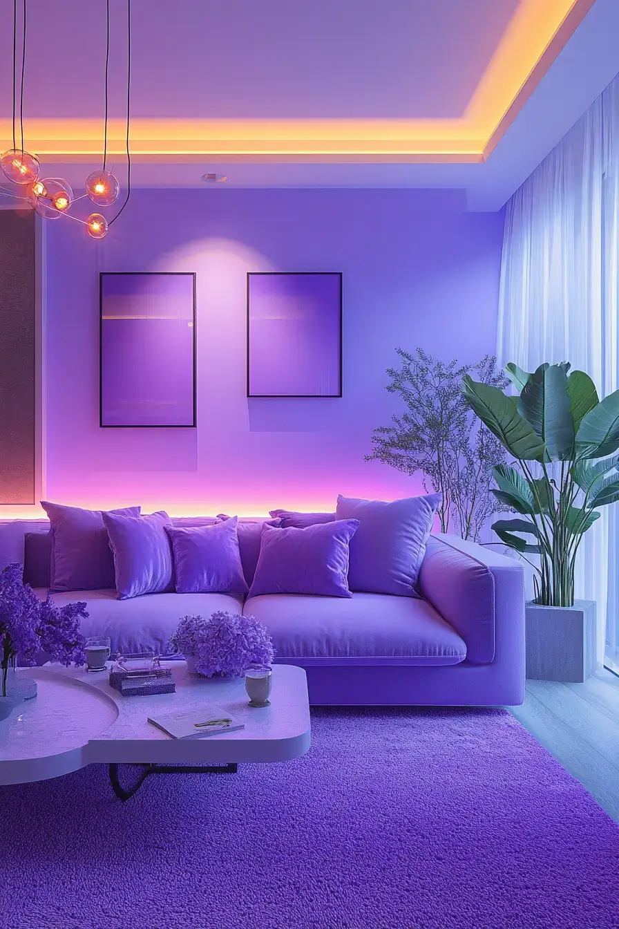 29 Purple Room Decor Ideas with a Plum Accent Wall