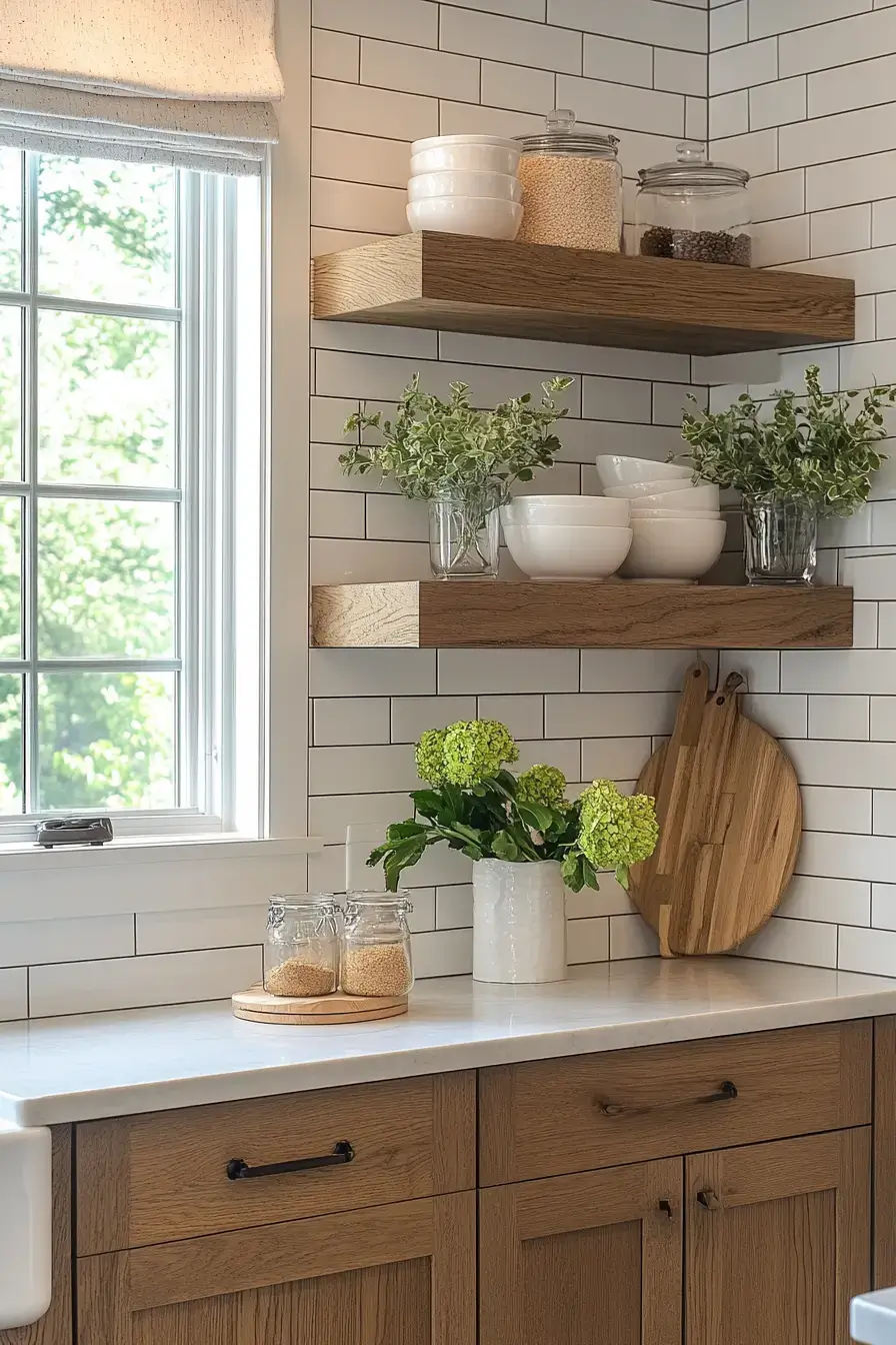 29 Shaker Kitchen Cabinets Ideas with Antique Brass Pulls