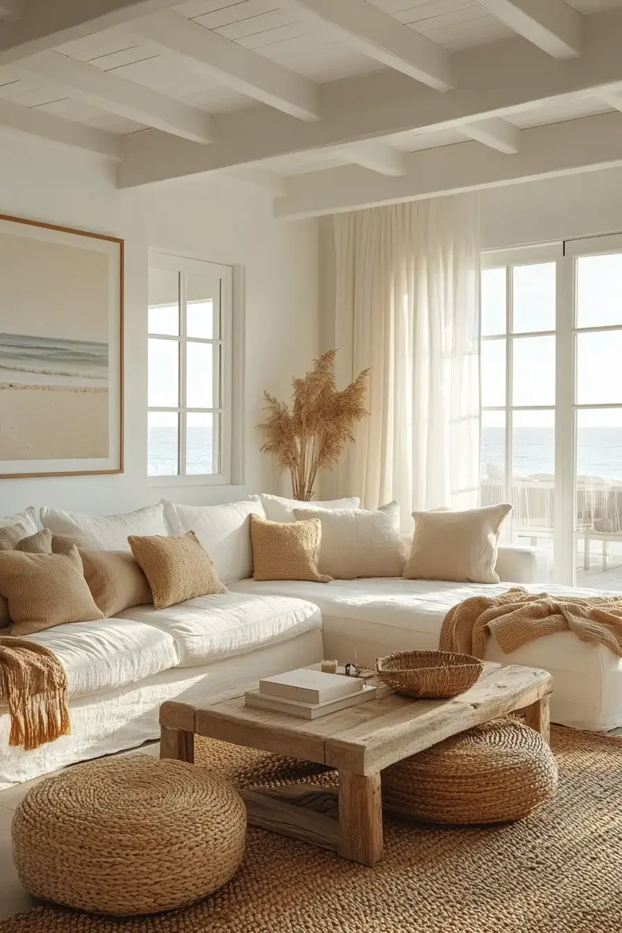 29 Beachy Living Room Ideas for an Open, Airy Space