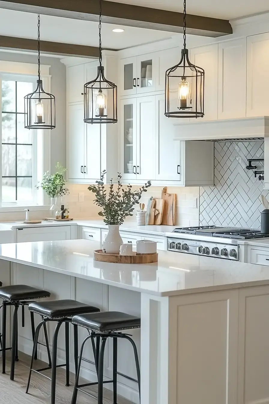 29 Farmhouse Kitchen With White Cabinets Ideas That Feel Lived-In