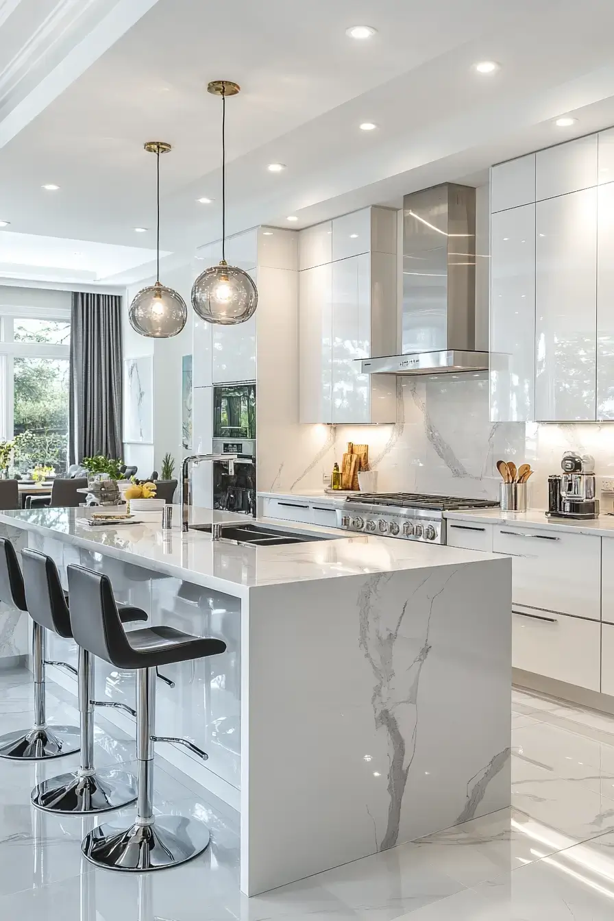 29 Shaker Kitchen Cabinets Ideas with Antique Brass Pulls