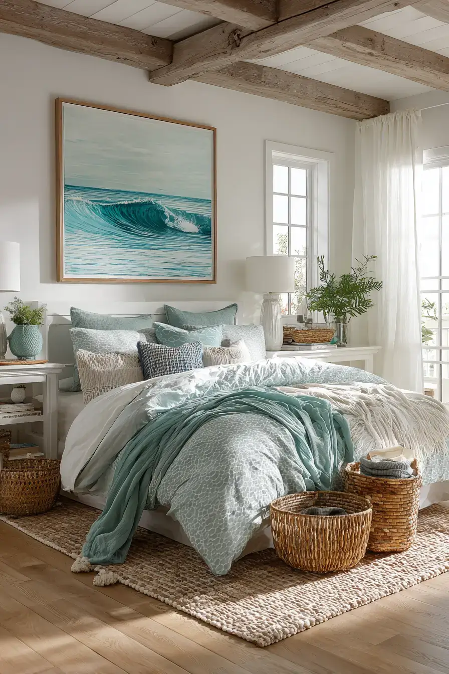 29 Beachy Boho Bedroom Ideas with a Cane Headboard