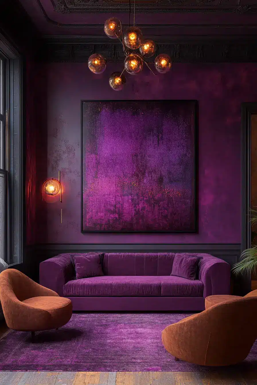 29 Purple Room Decor Ideas with a Plum Accent Wall