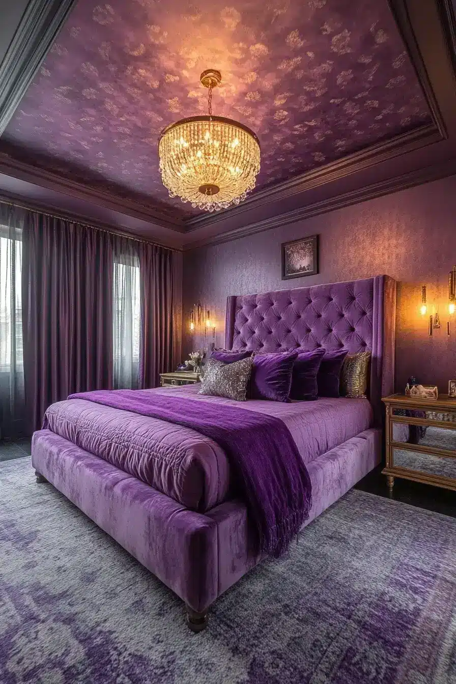 29 Purple Themed Bedroom Ideas That Make the Bold Color Feel Easy to Live With purple themed bedroom