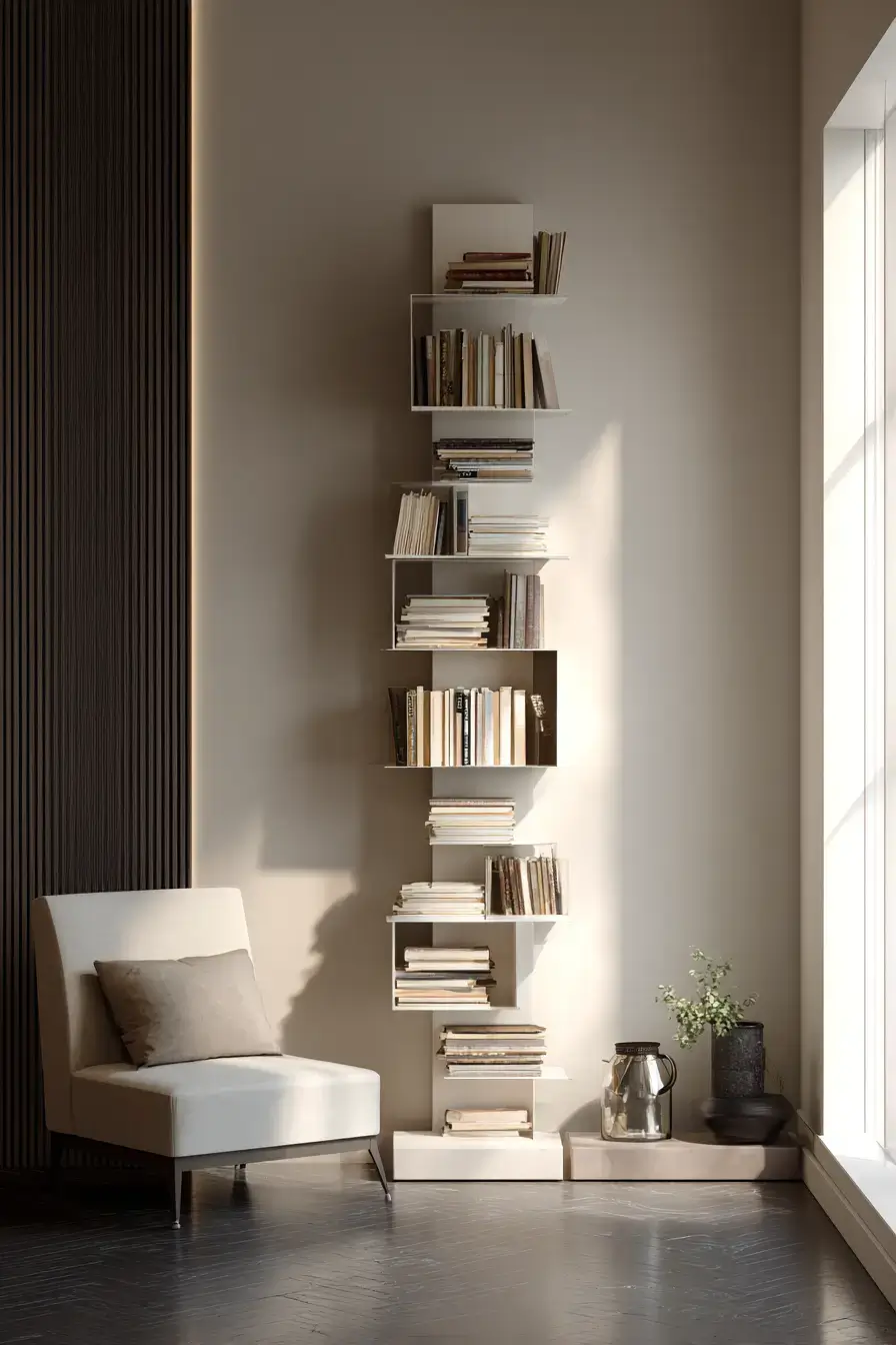 29 Bookshelves for Small Spaces That Free Up the Floor