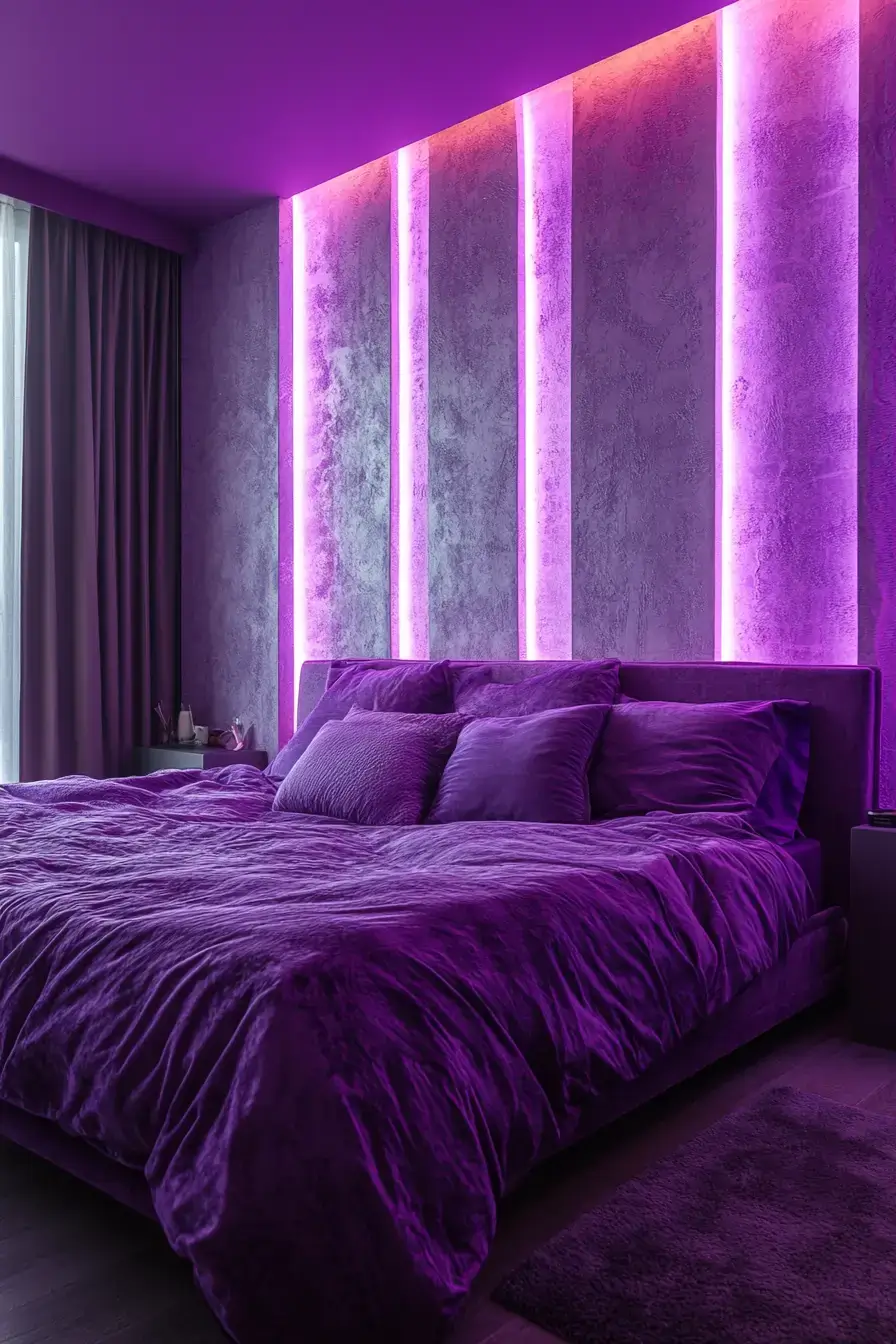 29 Purple Themed Bedroom Ideas That Make the Bold Color Feel Easy to Live With purple themed bedroom