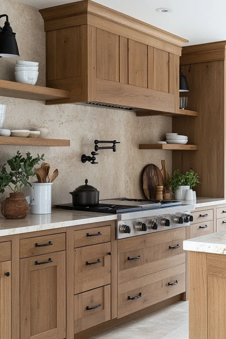 29 Shaker Kitchen Cabinets Ideas with Antique Brass Pulls