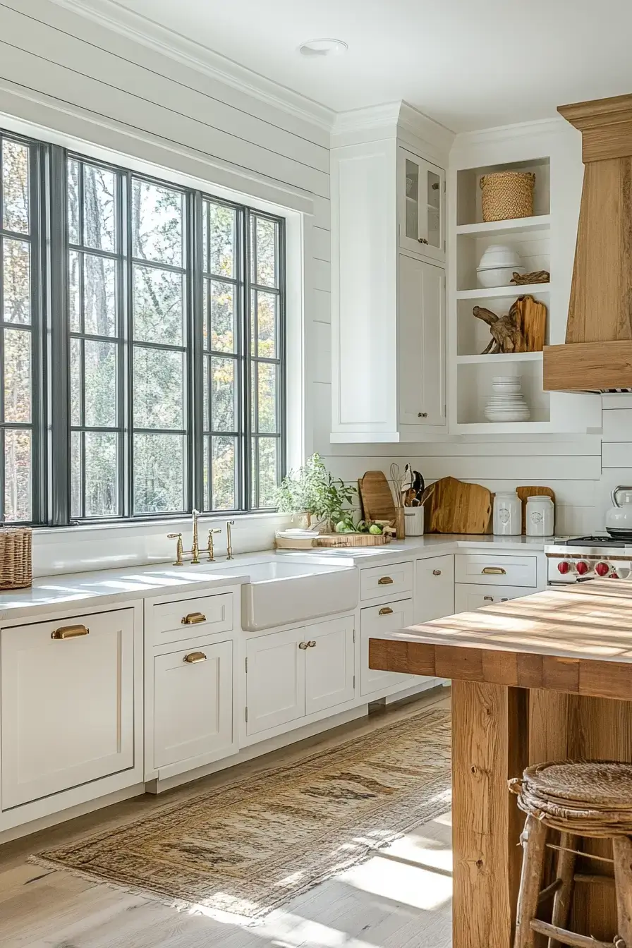 29 Farmhouse Kitchen With White Cabinets Ideas That Feel Lived-In