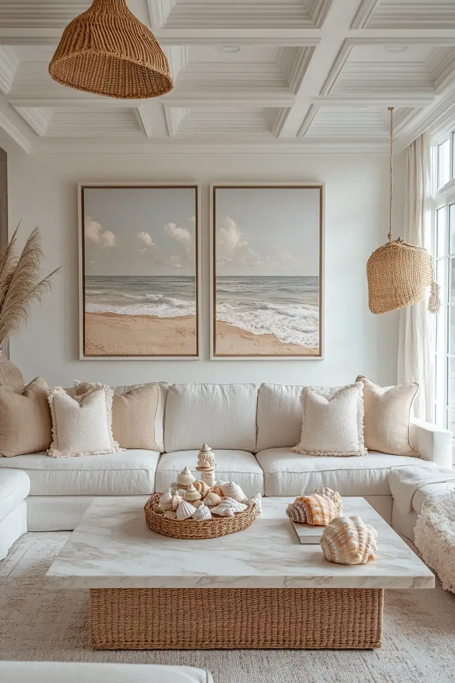 29 Beachy Living Room Ideas for an Open, Airy Space