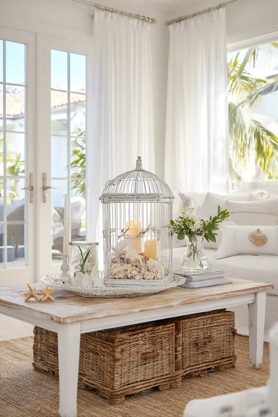 29 Vintage Birdcage Decor Ideas with an Aged Brass Cage vintage birdcage decor ideas