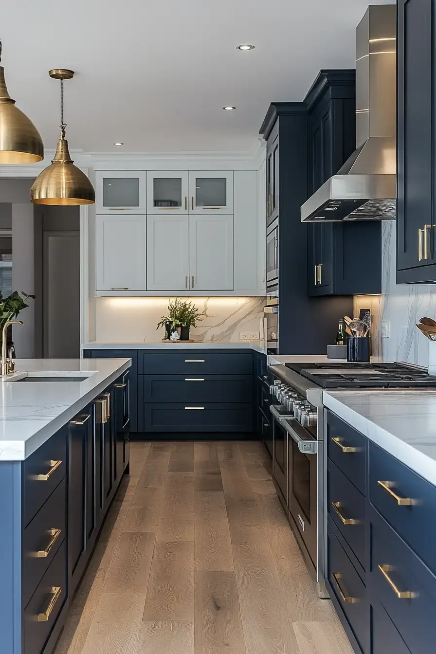 29 Two Toned Kitchen Cabinets Ideas with a Charcoal Base