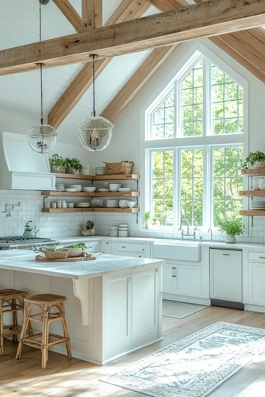 29 Farmhouse Kitchen With White Cabinets Ideas That Feel Lived-In