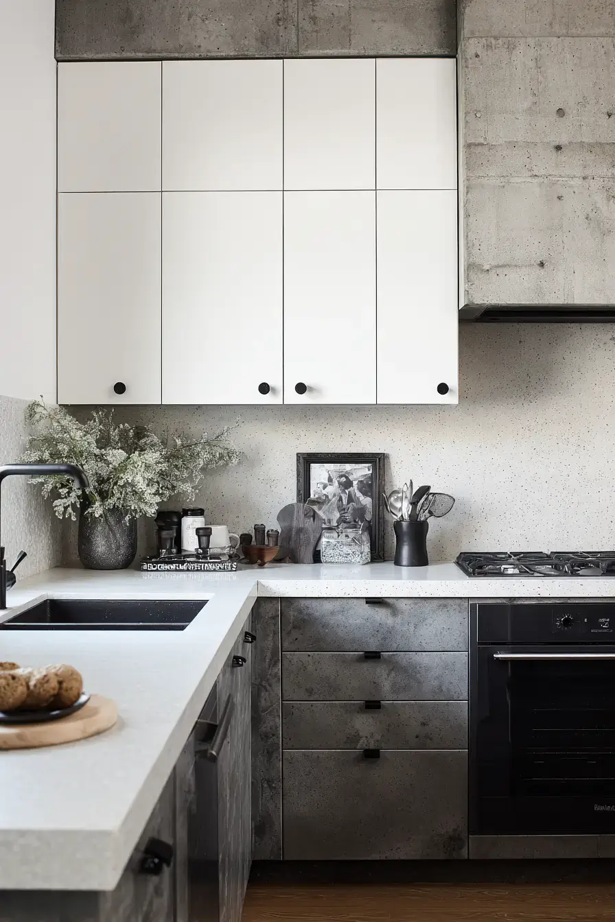 29 Two Tone Kitchen Cabinets Ideas with an Olive and White Split