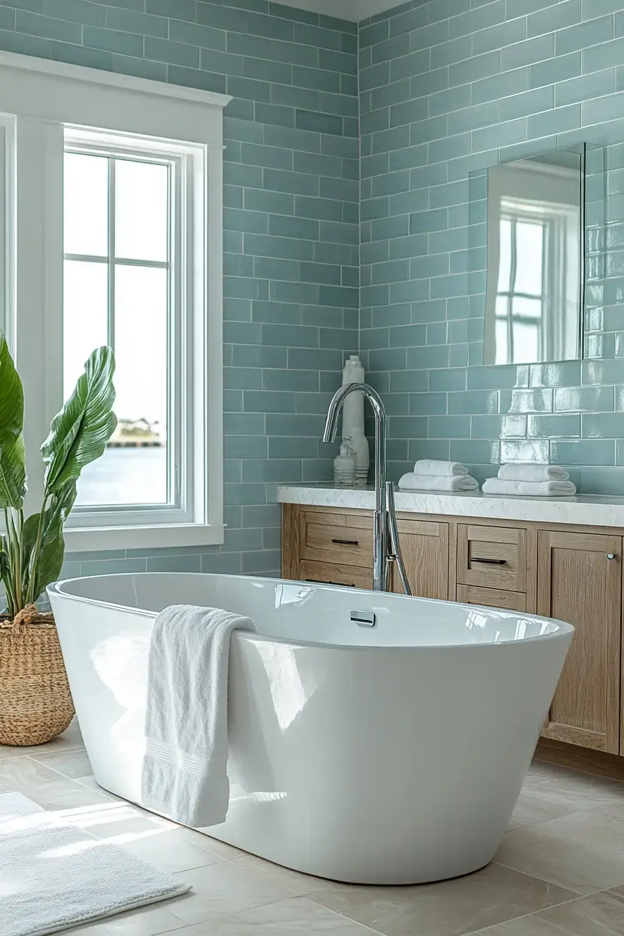 29 Beachy Bathroom Ideas That Keep the Salt-Air Feeling