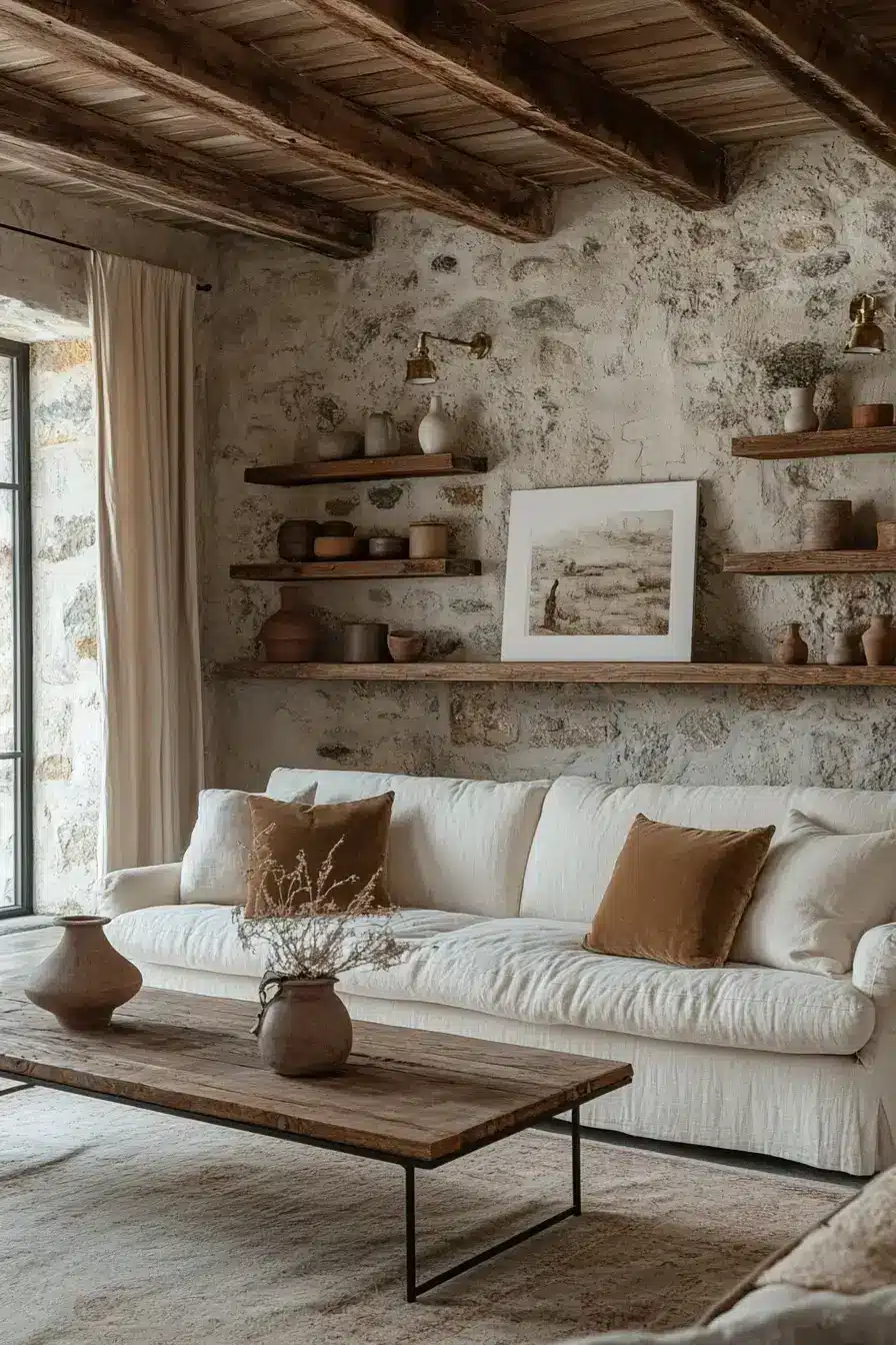 29 Warm Rustic Living Room Ideas with a Real Fireplace Feel
