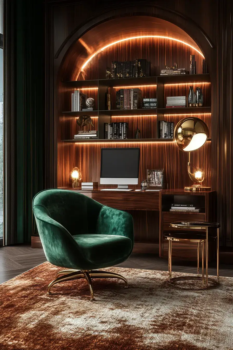 29 Dopamine Decor Office Ideas in Coral and Mustard