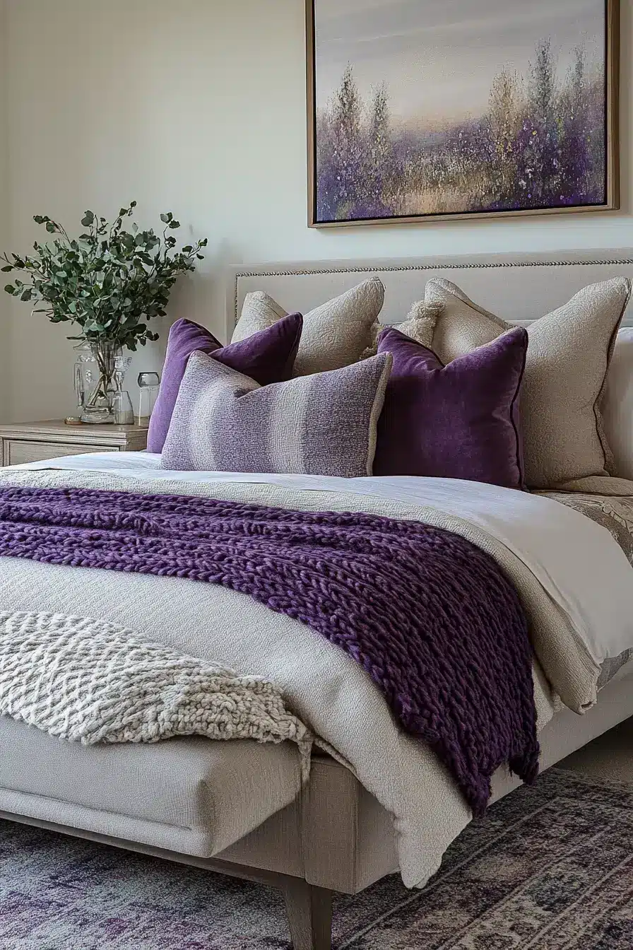 29 Purple Room Decor Ideas with a Plum Accent Wall
